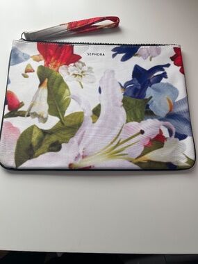 Sephora floral rouge XL Clutch Tech Tablet Case Cosmetic Case Bag